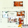中惠香樟绿洲 三居  户型图
