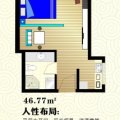 天伦金三角购物公园soho酒店公寓户型图46 一居  户型图