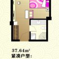 天伦金三角购物公园soho酒店公寓户型图37 一居  户型图