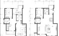 海韵星城C户型两室两厅一卫-面积93平   户型图