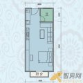 丽江映像丽江映像E-1户型-度假公寓1室 一居  户型图