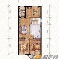 富士庄园3期樱花墅联排别墅39、45、47#楼地下二 复式  户型图
