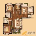 南京海峡城一期A1户型3室2厅2卫1厨 三居 -132㎡ 户型图