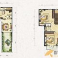 梦云南海东方D4-a户型（跃层）布局2室2厅2 两居  户型图
