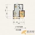 晖创国际公寓C59 一居  户型图