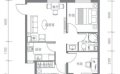 家豪圣托里尼1-3号楼B5户型3室2厅1卫1厨   76.02㎡ 户型图