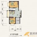 晖创国际公寓2#两室两厅一卫B户型 两居  户型图