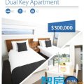 SilverwaterResort墨尔本海滨度假酒店公寓dual key apart_D1-1装修 复式  户型图