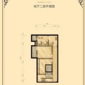北京财富城堡财富城堡b1-18地下二层平面图1室3厅1卫 复式 103㎡ 户型图
