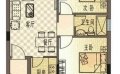 陵水珍珠湾风情小镇两房两厅1厨1卫 2大阳台  80.96㎡ 户型图