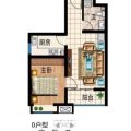 翠馨居 一居 51.96㎡ 户型图