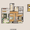 滨江裕花园95平米2+1房 三居  户型图