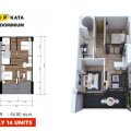 普吉岛VIP KATA公寓Type-B（54 一居  户型图