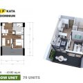 普吉岛VIP KATA公寓Type-A（43 一居  户型图