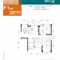 龙光海云天F1-107㎡三房 一居  户型图