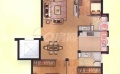 金色海岸85平三室两厅两卫 超值赠送面积约15平  85.29㎡ 户型图