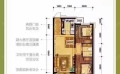 桃园新都孔雀城83平米南北通透两居室   户型图