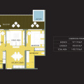 普吉岛Yoo酒店和度假村YOO酒店公寓 两居室 90 平方米 两居  户型图