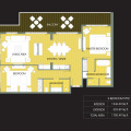 普吉岛Yoo酒店和度假村YOO酒店公寓 两居室 115 平方米 两居  户型图