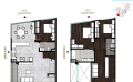 马来西亚吉隆坡高级公寓Latidud 8复式三居室   户型图