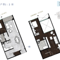 马来西亚吉隆坡高级公寓Latidud 8复式两居室 两居  户型图