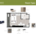 THE NICHE MONO 五十号国际社区24平米总价50万起 一居 24㎡ 户型图