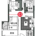 K2.荔枝湾1房1厅1卫 一居 40㎡ 户型图