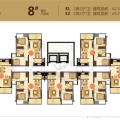 凯丰滨海幸福城8号楼平面图 一居  户型图