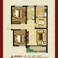 京西南高板住宅 两居  户型图
