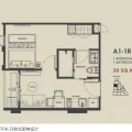 Metris Ladprao国际公寓 一居  户型图