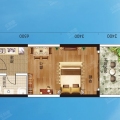 富力湾富力湾51㎡  1室 1厅 1卫 一居 51m²㎡ 户型图