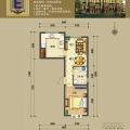 涿州码头京畔健康城单身黄金居所 一居 59.78平米㎡ 户型图