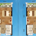 惠州富茂海滨城1房0厅一卫 一居 46平米㎡ 户型图