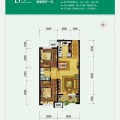 霸州温泉新都孔雀城经典两居室 两居 77㎡ 户型图