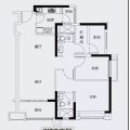 雅居乐万象郡95 ㎡、2+1 房两厅两卫设计，带套房，享受舒适紧凑的生活 三居 95㎡ 户型图
