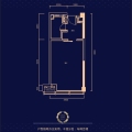 三一·久隆中心A型70年产权单身公寓 一居 42平方㎡ 户型图