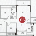 新城·香悦公馆3室2厅2卫 三居 89平米㎡ 户型图