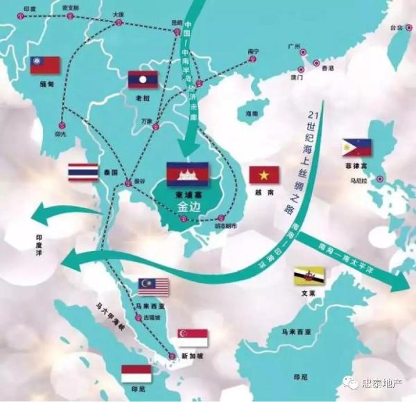 东盟九国包围,海陆空交通密切串联,造就3小时东盟经济圈