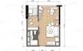 君立国际公寓平层小两房独立阳台  40㎡ 户型图