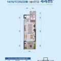 湛江吴川鼎龙湾国际滨海度假区 一居  户型图