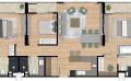 拉妍绿色花苑三卧室公寓  120.9平方米㎡ 户型图