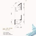 龙光-御海湾龙光-一室户型 一居 45平方㎡ 户型图