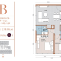 吉隆坡NOVO安邦市中心富人区公寓 一居  户型图