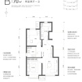 金茂国际北京社区70平：240万左右 两居 70㎡ 户型图