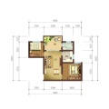 方斗花园两室两厅改三室两厅 两居 55-62平米㎡ 户型图