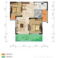 西雅鑫城实用型两室 两居 92㎡㎡ 户型图