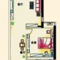 宝华海景公寓 一居  户型图
