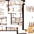 双陸城V6A经典私家高档公寓 三居  户型图