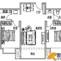 福泰新都城 两居  户型图