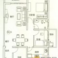 苹果城苹果城B1-5户型2室2厅1卫1厨1 五居  户型图
